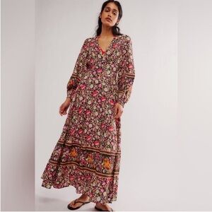 Free People Spell Floral Impala Lilly Gown Maxi Dress Large